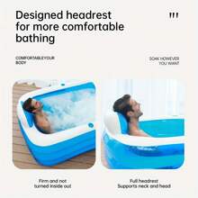 Inflatable Adult Bath Tub 2 Person, Freestanding Blow Up Bathtub With Foldable Portable Feature For Adult Spa, Indoor And Outdoor Universal Folding Pool - Multicolor - View 8