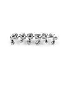1 st. Coole Europese & Amerikaanse Hip-Hop Stijl Vergulde Waterdruppel Beugels Voor Ondertanden, 6 Tanden, Klassieke 18K Vergulde Koperen Tandheelkundige Kwaliteit Hip-Hop Stijl Grill Ornament