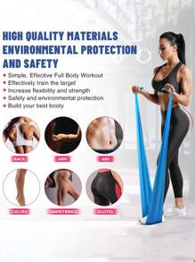 1 cái/Dây kháng lực cuộn lớn để tập luyện cho nam và nữ, Dây đàn hồi và dây tập thể dục cho Yoga, Pilates, Phòng tập thể dục, Tập thể dục tại nhà - Nhiều màu - Xem 2