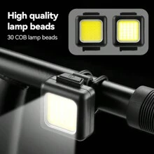 便携式可充电自行车前后 LED 灯组，多模式自行车灯，易于安装，适合骑行 - 彩色 - 查看 3