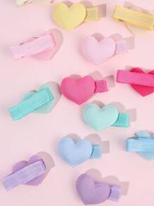 16 chiếc kẹp tóc nhiều màu sắc cho bé gái, phụ kiện kẹp tóc dễ thương cho trẻ em, phụ kiện tóc trang trí hình trái tim cho trẻ mới biết đi sử dụng hàng ngày - kẹp tóc - Xem 7