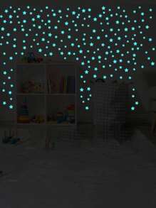 100pcs Self-Adhesive Cartoon Glow In The Dark Stickers For Luminous Star Room Decorations,Stickers,Wall Decal, Vinyl Decal For Home Decorations,Spring Decoration Items Refresh Your Home,Rama Decoration Stickers Gifts Birthday Graduation Back To School School Supplies