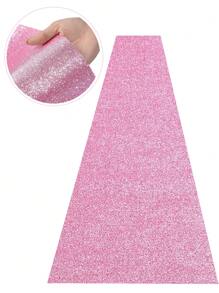 5m/8m Champagne Pink Sequin Carpet, Suitable For Wedding, Wedding Decoration, Festival Birthday Party Ceremony Decoration, Event Stage Background Decoration, Store Opening Entrance Decoration, Resort Party Decoration, Room Decoration, Home Decoration, Outdoor Party Decoration, Background Decoration, Wedding Party Supplies, Etc. Long Carpet Can Be Cut To Size. - Pink - View 10