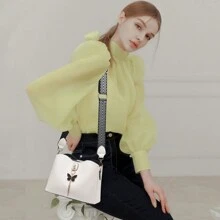 Small Crossbody Bags For Women Fashion Purses For Teenage Girls Lightweight Handbags Shoulder Bag - 米色 - 查看 6