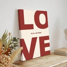 1PC Valentines Wall Art, Love Poster, 70s Wall Print, Preppy Room Decor, Wall Print, Retro Print, Maximalist Poster, Modern Typography Wall Art, Dorm Wall Art,Wall Art Decorative Murals, Poster Art,Canvas Wall Poster, Home Decor,Love - Multicolor - View 9