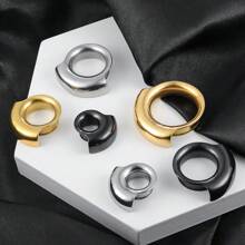 2PCS New 316 Stainless Steel Ear Gauges Tunnels Plugs Expander Stretchers Hypoallergenic Piercing Women Body Jewelry