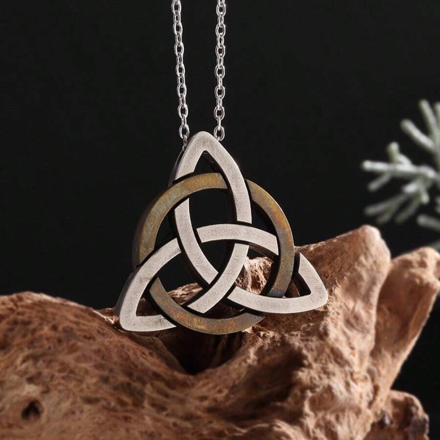 1 chiếc vòng cổ mặt dây chuyền thắt nút Celtic Bắc Âu cổ điển, thích hợp làm trang phục hàng ngày và quà tặng ngày lễ cho phụ nữ - cổ điển - Xem 1