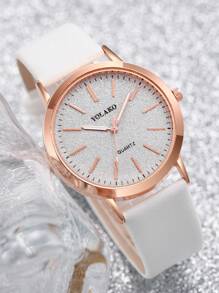 6 件/套女士时尚休闲哑光表盘石英腕表组合 - 彩色 - 查看 10