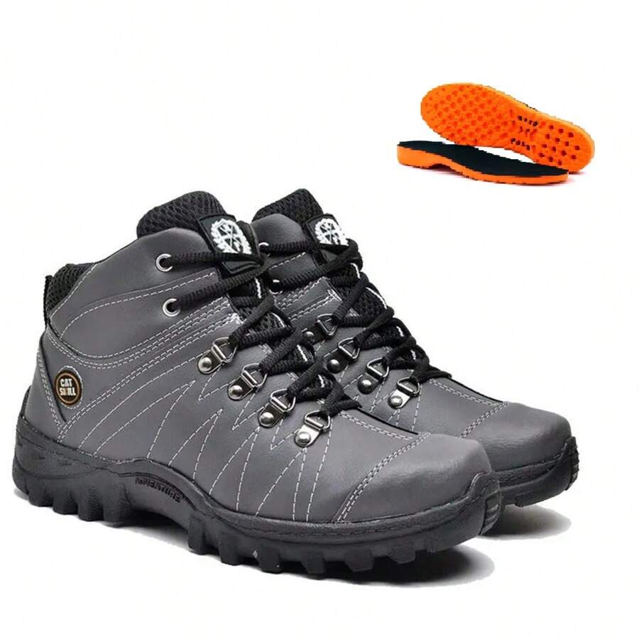 Original Men's Adventure Combat Boot With Gel Insole Rubber Sole Stitched CATSKILL Launch Promotion - Mustard Yellow - View 1