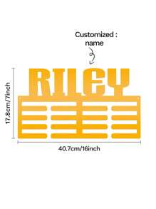 Perchero personalizado para medallas, Soporte metálico personalizado para cintas de medallas deportivas, Ideas de regalos únicos, Estante personalizado para exhibir medallas, Regalo de cumpleaños o Navidad - Multicolor - Ver 8