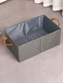 2pcs/Set Foldable & Stackable Storage Boxes, Portable Handheld Storage Containers For Clothes, Toys, Decorations, Office Supplies, Suitable For Wardrobe, Desk, Shoe Rack, Home, Bedroom, Office