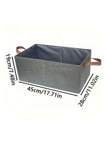 2pcs/Set Foldable & Stackable Storage Boxes, Portable Handheld Storage Containers For Clothes, Toys, Decorations, Office Supplies, Suitable For Wardrobe, Desk, Shoe Rack, Home, Bedroom, Office