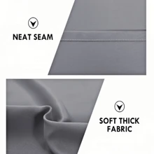 2pcs/Set Solid Color Blackout Curtains, Thermal Insulated Energy Saving Suitable For Bedroom, Living Room, Dining Room, Balcony, 7+3 Rod Pocket Window Curtains,Width 132cm X Length 213cm