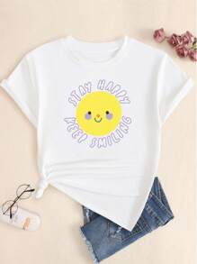 Artistic Style T-Shirt, Breathable Cotton Blouse, Premium Trend, Comfort, Summer Fashion - 白色 - 查看 1