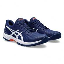 Asics Men's Gel-Game 9 Court Tennis Shoes - Hải quân và Trắng - Xem 2
