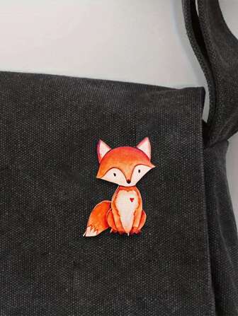 One Piece, Cartoon Cute Little Fox Brooch, Interesting Coat Pin, Can Be Used As Backpack, Hat And Clothing Accessories, Great Accessories For Animal Lovers, Suitable For Daily, Party And Holiday Wear, Suitable As A Gift For Friends Valentines,Mom,Mother,Mother's Day,Gift