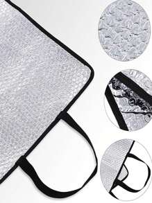 1 pieza Cubierta protectora de doble capa para unidad exterior de aire acondicionado, aislada con lámina de aluminio y película de burbujas, retardante de llama, impermeable, protección solar, ahorro de energía y protección para escuela, oficina, hogar, viaje, bolso, organizador, almacenamiento