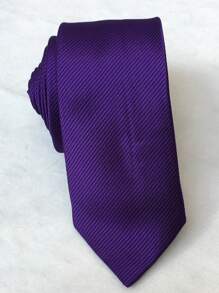 Casual Men's Ties, Perfect For Gifting To Friends(5.5cm) - 紫色 - 查看 1