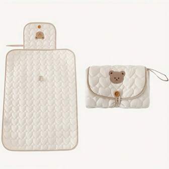 Ultimate Baby Diaper Changing Pad: Double-Sided Diaper Mat, Multipurpose Quilted Nap Mat, Foldable With Hanging Strap - Perfect For Baby Crib!