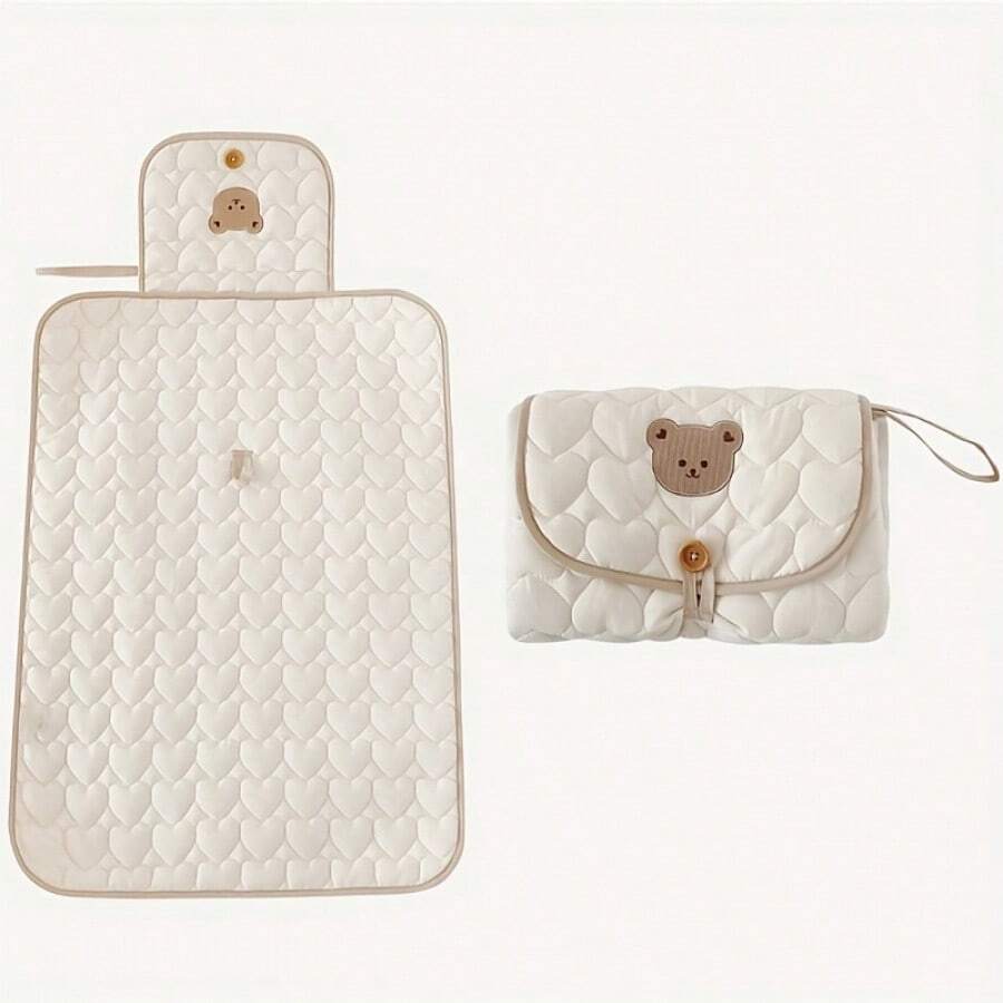 2026 New Diaper Changing Pad: Double-Sided Diaper Pad, Multifunctional Seam Nap Mat, Foldable With Hanging Strap - Rice - View 1