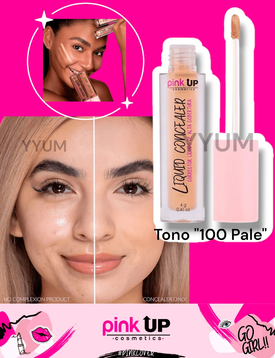 Pink Up ORIGINAL Liquid Concealer High Coverage Liquid Concealer - Tono "100 Pale" - View 1