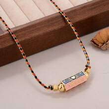 1 件时尚精致的心形和恶魔之眼设计吊坠项链，适合女士，用途广泛 - 彩色的 - 查看 19