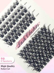 90 Clusters CC Curling Lash Clusters Individual Lashes CC Curling Natural Look Manga Lashes Individual False Eyelashes DIY At Home Lash Clusters, Eyelash Clusters, Individual Eyelashes, Lashes, Fake Lashes - CC - View 5