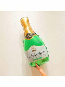 1PC/2PCS Creative Champagne Bottle Shaped Aluminum Foil Balloon, Party Supplies, Festival Decoration, Birthday Party Supplies, Home Decoration, Scene Setting, Wedding Supplies - Multicolor - View 5