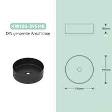 小型台面洗脸盆，40 x 40 厘米，方形，无水龙头孔，客用马桶，浴室家居浴室装饰浴室配件浴室收纳夏季返校收纳