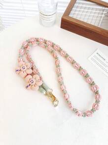 波西米亚雏菊编织挂绳手机链，可爱花朵斜挎手机挂绳，长款手工编织雏菊花手机挂绳，送给母亲、家人、朋友、生日、节日的时尚流行礼物手机挂饰 - 彩色 - 查看 15