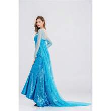 Frozen Princess Skirt Long Sleeve Adult Sequin Strapless Skirt Cosplay Princess Skirt Performance Costume