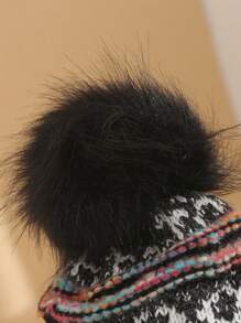 波西米亚针织帽，女士保暖护耳帽，学生帽，情侣帽，百搭防寒帽，秋冬季圣诞节无檐小便帽 - A - 查看 9