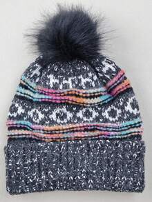 波西米亚针织帽，女士保暖护耳帽，学生帽，情侣帽，百搭防寒帽，秋冬季圣诞节无檐小便帽 - A - 查看 6