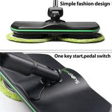 Cordless Electric Mop, Floor Cleaning Electric Mop, Electric Cordless Floor Cleaner Scrubber Sweeper Polisher Mop Set - Black - View 7