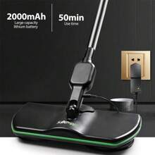 Cordless Electric Mop, Floor Cleaning Electric Mop, Electric Cordless Floor Cleaner Scrubber Sweeper Polisher Mop Set - Black - View 9