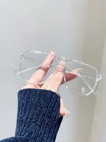 3副男女通用方形大框百搭学院风无度数眼镜，修饰脸型