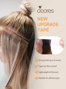 #27 Natural Style Human Hair High Quality Tape In Hair Extensions, Tape Adhesive Straight Hair Extensions For Women, 20 Pcs/Package, Ultra-Thin & Undetectable For A Flawless Look, Ideal For Date Nights, Holidays & Celebrations, Soft & Silky For A Natural Blend, Stays For Weeks, #1B, #2, #4, #613, #99J, #27, #4P27, #60, #8 - S27 - 查看 5