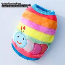 1 件彩虹色狗狗运动衫，弹力休闲套头衫款式，适合中小型犬和猫，可爱的宠物运动衫，适合秋冬季狗狗保暖衣服，让您的小狗舒适时尚 - 彩色 - 查看 15