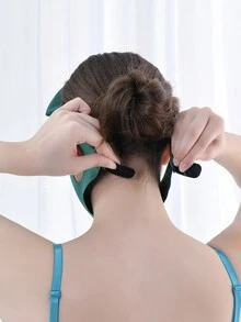 1 件装女士绿色 V 型面膜，睡眠面部提升面膜适合日常佩戴 - 綠色 - 查看 5