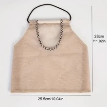 1 pieza Bolsa colgante de almacenamiento de cocina, bolsa perforada para almacenar cebollas, ajos, frutas y verduras