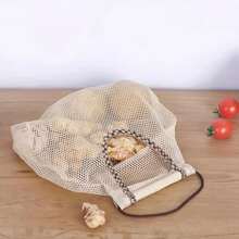 1 pieza Bolsa colgante de almacenamiento de cocina, bolsa perforada para almacenar cebollas, ajos, frutas y verduras
