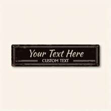 1pc Customized Street Road Sign Metal Wall Art, Personalized Text Arrow Direction Sign, Outdoor Decor, Home Decor, Bedroom Decor, 16"X4",Outdoor Living Inspo