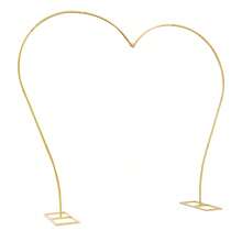 Futchoy Gold Wedding Bow Metal Backdrop Wedding Party Decorative Flower Frame 2.65*2.35m/8.7*7.7ft - Gold - View 5