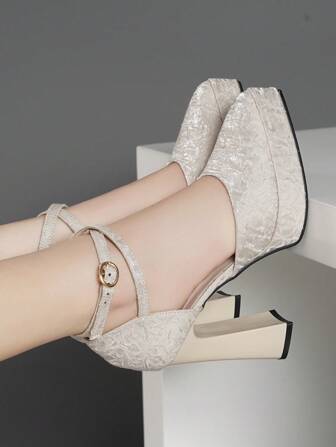 Ladies High Heel Sandals With Platform, Hollow Out Shoes, Super High Heels, Available In Pink, Apricot, White, Black, Red, Silver, Gold, Fashionable Women Shoes