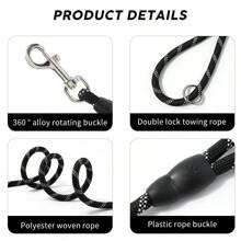 Hands-Free Versatile Dog Leash - 7.5ft Reflective, Stylish Geometric, Crossbody For Walking, Jogging