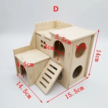 Đồ chơi nhà bập bênh cho chuột hamster, tổ ngủ bằng gỗ cho chuột hamster, biệt thự đồ chơi cho chuột gerbil, phụ kiện tự làm cho chuột hamster, nhà ẩn náu bằng gỗ cho chuột gerbil và bộ đồ chơi bập bênh tập thể dục cho chim hoàng yến. - A-màu vàng - Xem 14