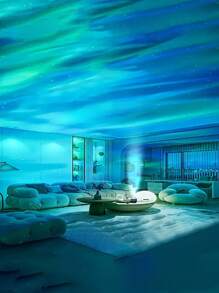 LED Aurora Night Light With Remote Control LED- Dimmable, Home Use, Polar Light Experience, Adjustable Color And Brightness - Q6 - View 2