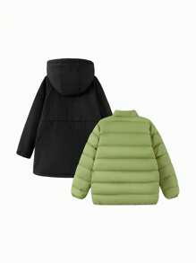 Balabala Conjunto de 2 piezas de chaqueta de plumón para bebés, gruesa, para invierno 2024