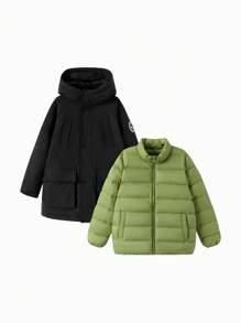 Balabala Conjunto de 2 piezas de chaqueta de plumón para bebés, gruesa, para invierno 2024