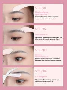 2 pièces Set de taille-sourcils en acier inoxydable avec rasoir sourcils incurvé et ciseaux à sourcils avec peigne. Outil de beauté convenant aux débutants, pour tout type de peau. Accessoires d'épilation pour hommes et femmes, épilation du visage, tondeuse à cheveux, tondeuse à cheveux, fournitures de barbier, coupe de cheveux, sac, organisateur, rangement, accessoires cheveux
